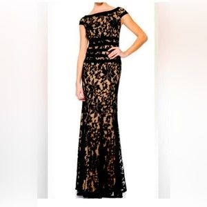 Tadashi Shoji black lace dress